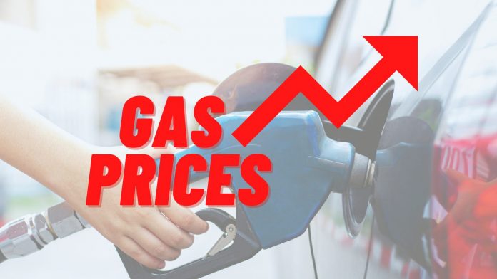 Gas prices are rising quickly. 